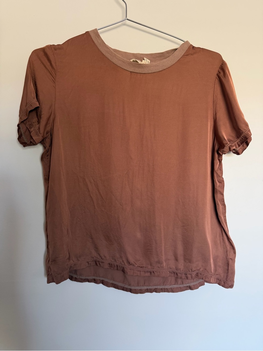 Nation LTD Short Sleeve Crewneck Tee in Rust Brown
